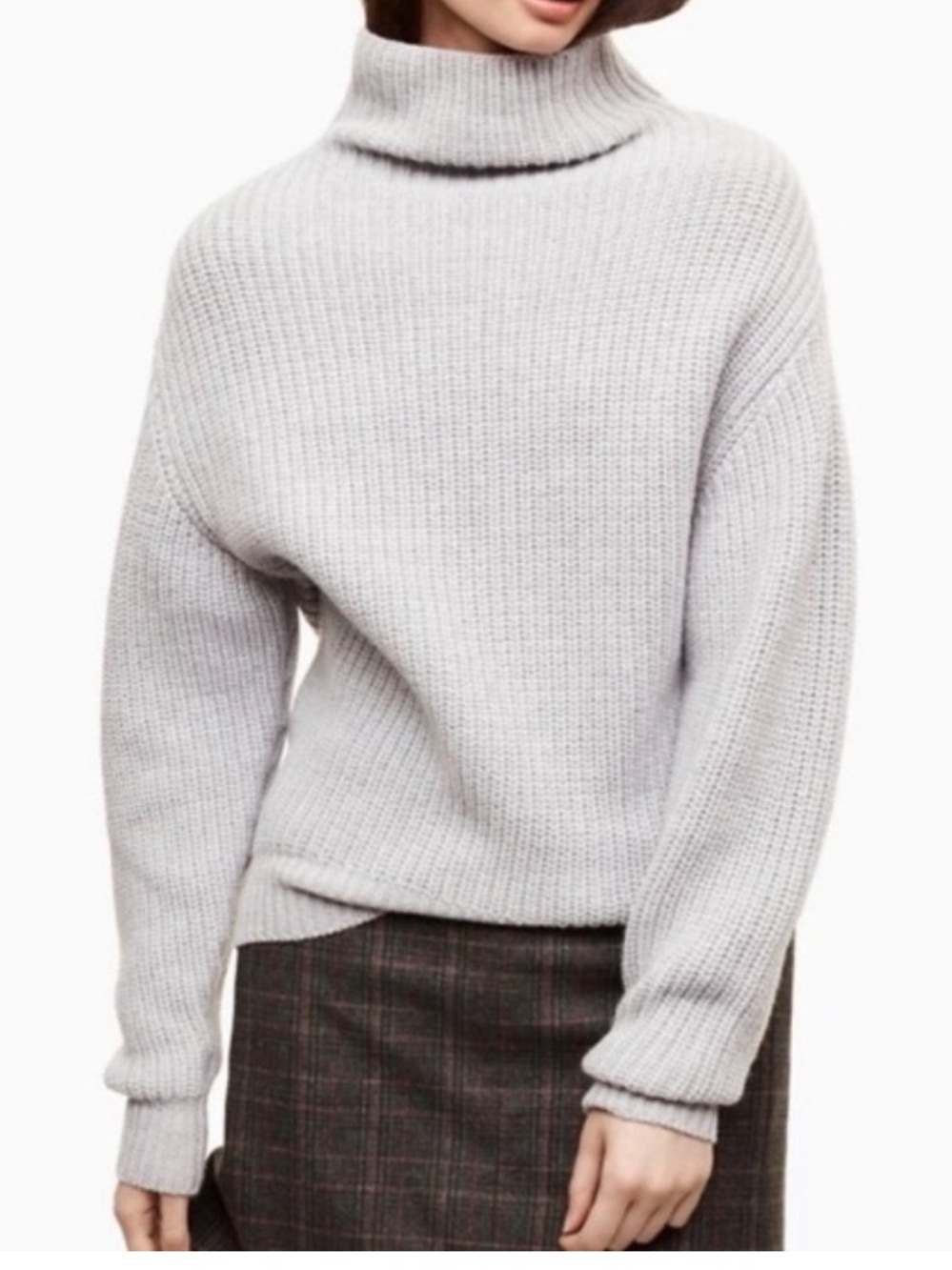 Aritzia Wilfred Grey Montpellier Turtle Neck Sweater Small